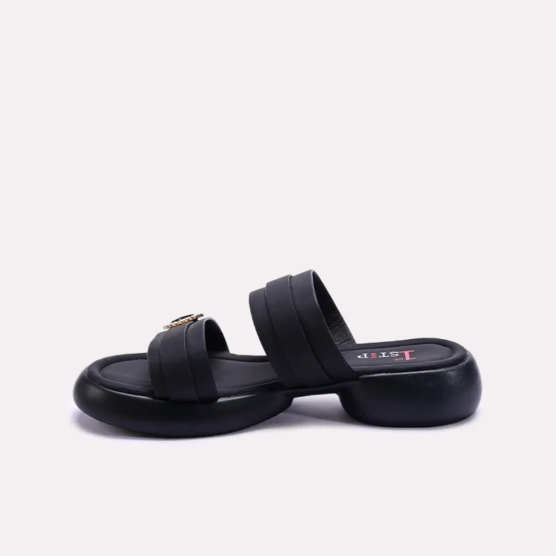 Black Comfy Casual Slippers 0413252