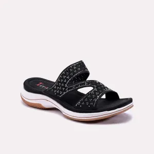 Black Comfy Fancy Slippers 0412737