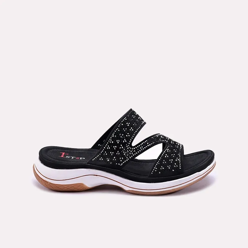 Black Comfy Fancy Slippers 0412737