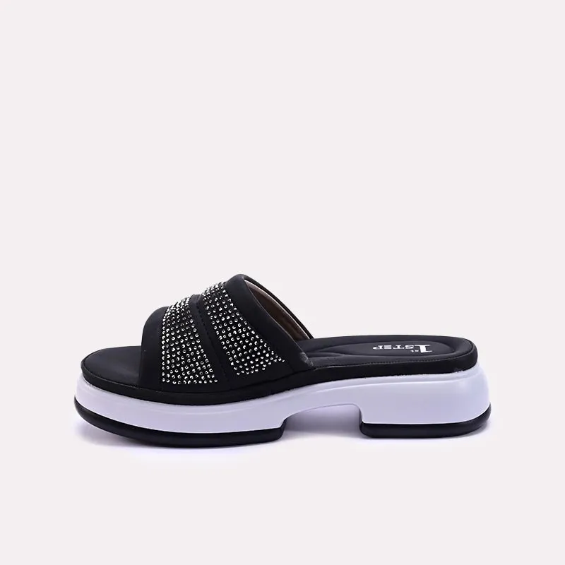 Black Comfy Fancy Slippers 0413218