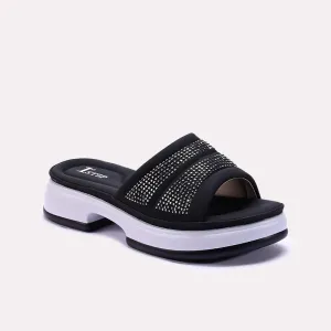 Black Comfy Fancy Slippers 0413218