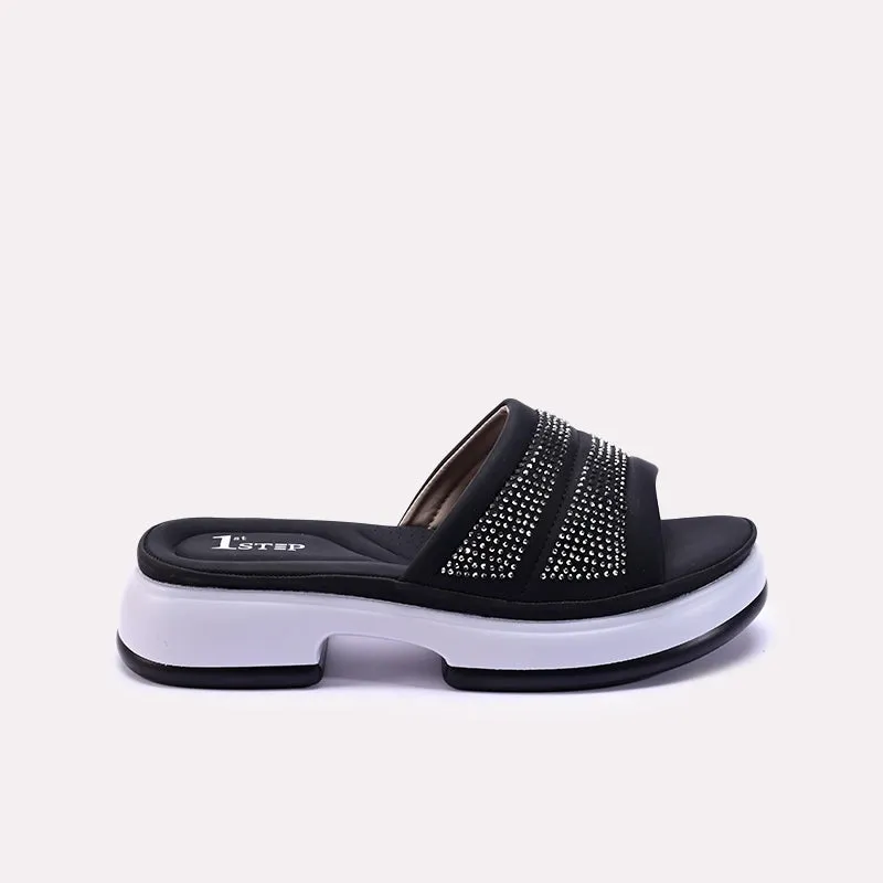 Black Comfy Fancy Slippers 0413218