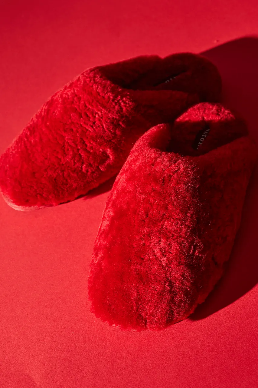 Bliss Genuine Shearling Slide