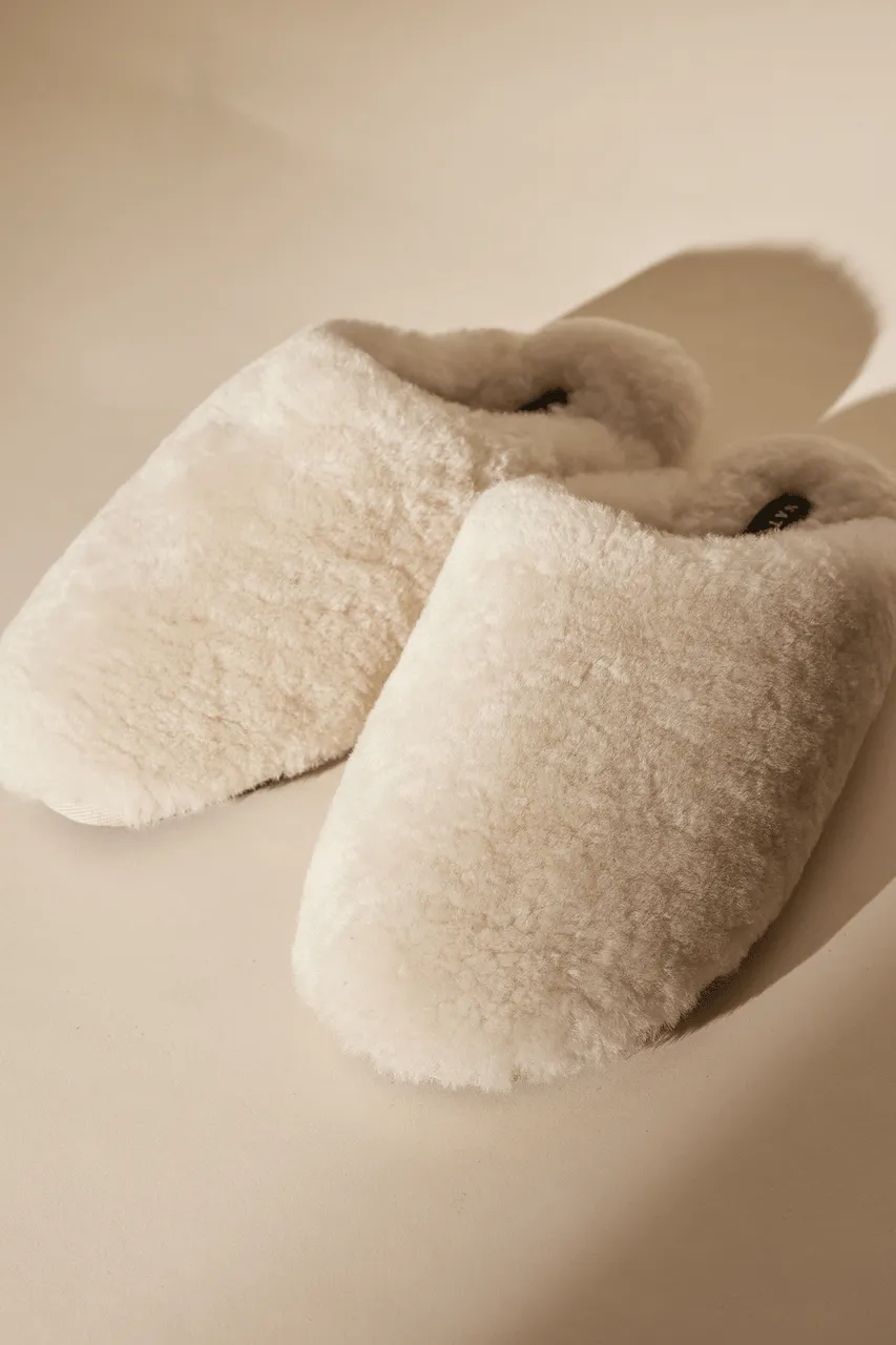 Bliss Genuine Shearling Slide