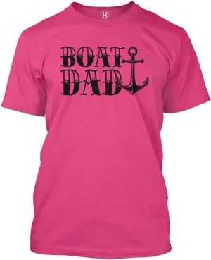Boat Dad - Anchor Sailing Motor Speed Boating Men's T-Shirt