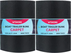 Boat Trailer Bunk Carpet,Outdoor Polyester Marine Bunk Carpet for Boats Trailers or Jet Ski Ramps (6 Size,4 Color,1Pack,2Pack)