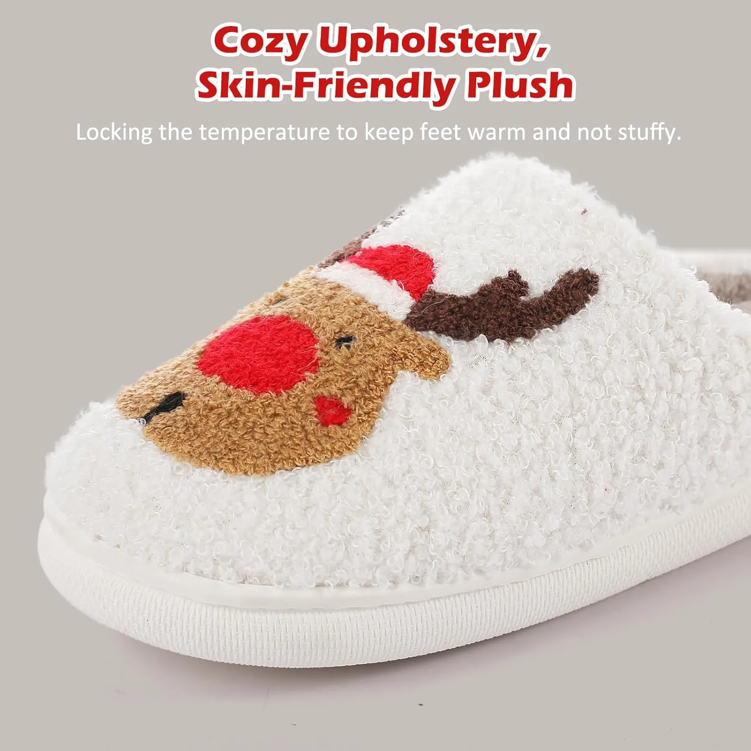 bolukets House Slippers for Women and Men, Retro Soft Warm Fuzzy Cherry Slippers, Casual Couple Fluffy Winter Strawberry Slippers for Indoor Bedroom