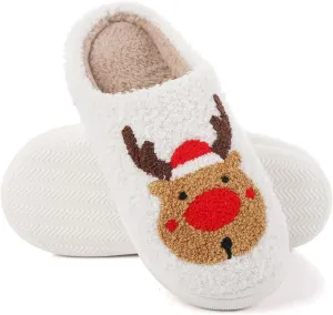 bolukets House Slippers for Women and Men, Retro Soft Warm Fuzzy Cherry Slippers, Casual Couple Fluffy Winter Strawberry Slippers for Indoor Bedroom