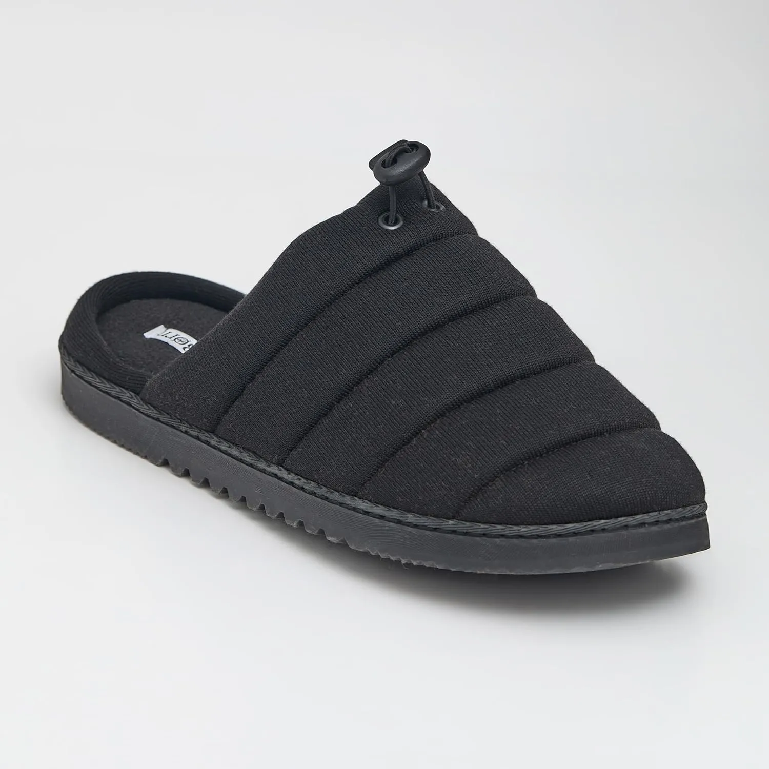 BORN Adjustable Quilted Puffer Scuff Slippers for Men, Adjustable Mens Slippers with Treaded Sole, Gifts for Him