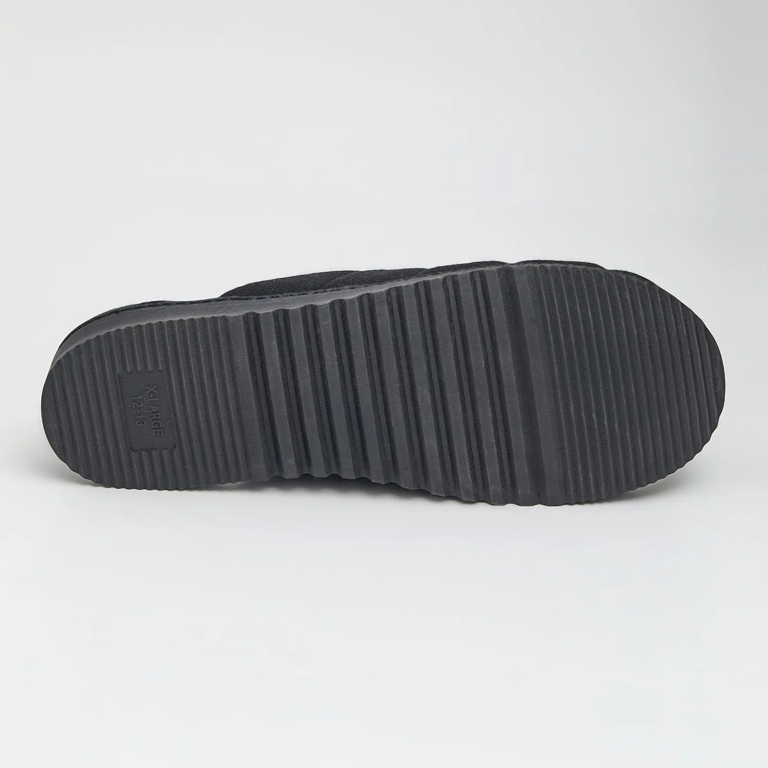 BORN Adjustable Quilted Puffer Scuff Slippers for Men, Adjustable Mens Slippers with Treaded Sole, Gifts for Him