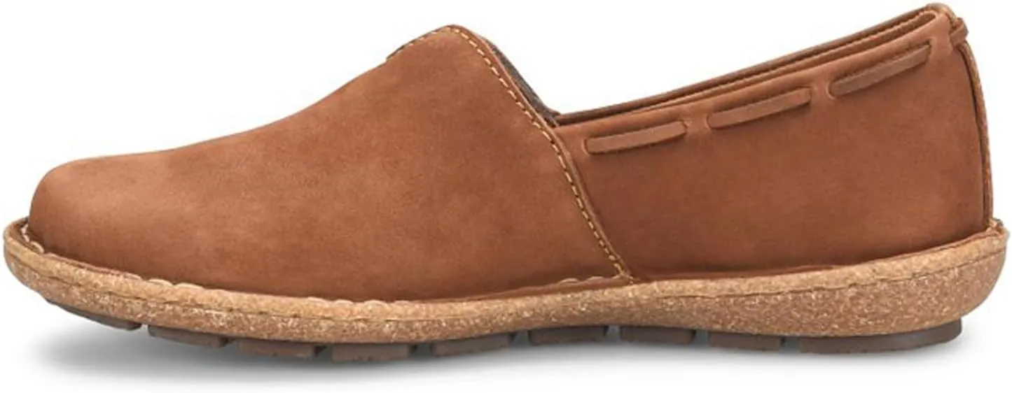BORN Womens Naya Leather Slip On Boat Shoes