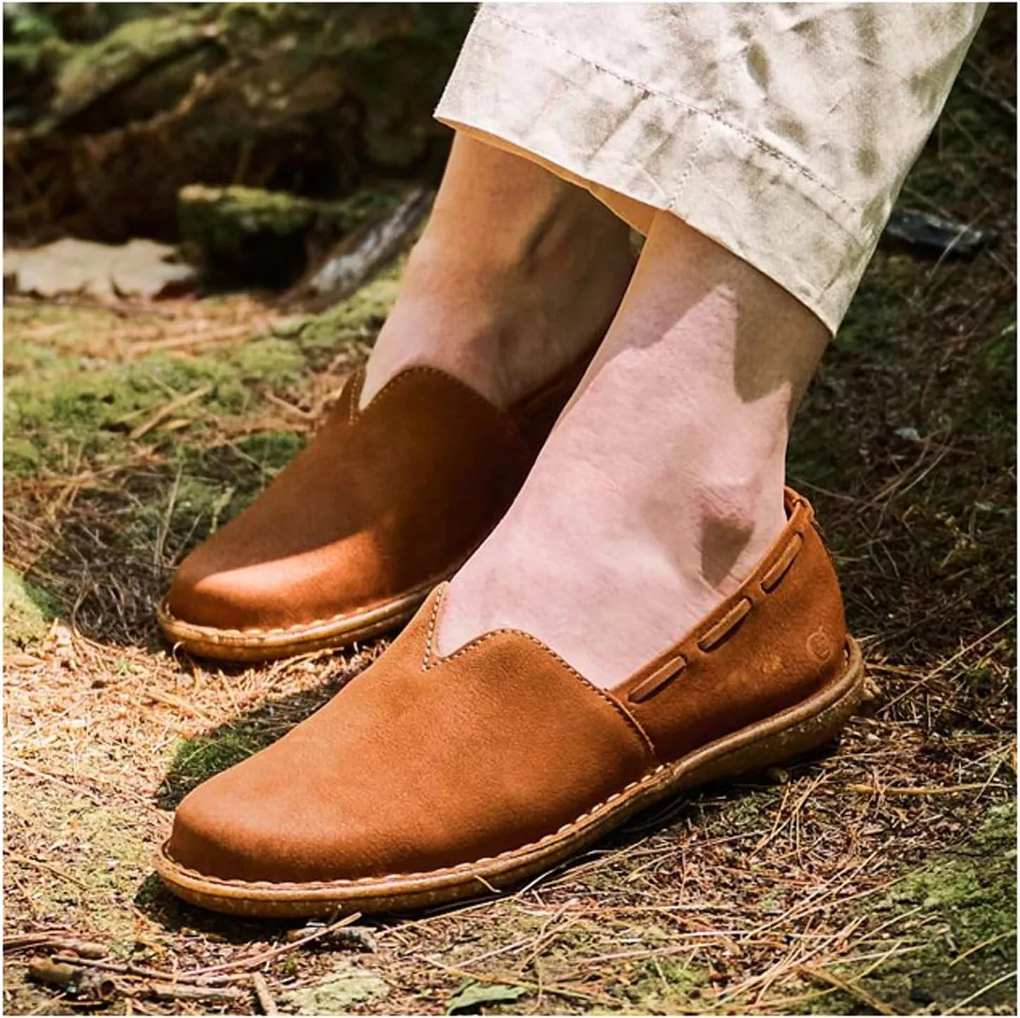 BORN Womens Naya Leather Slip On Boat Shoes