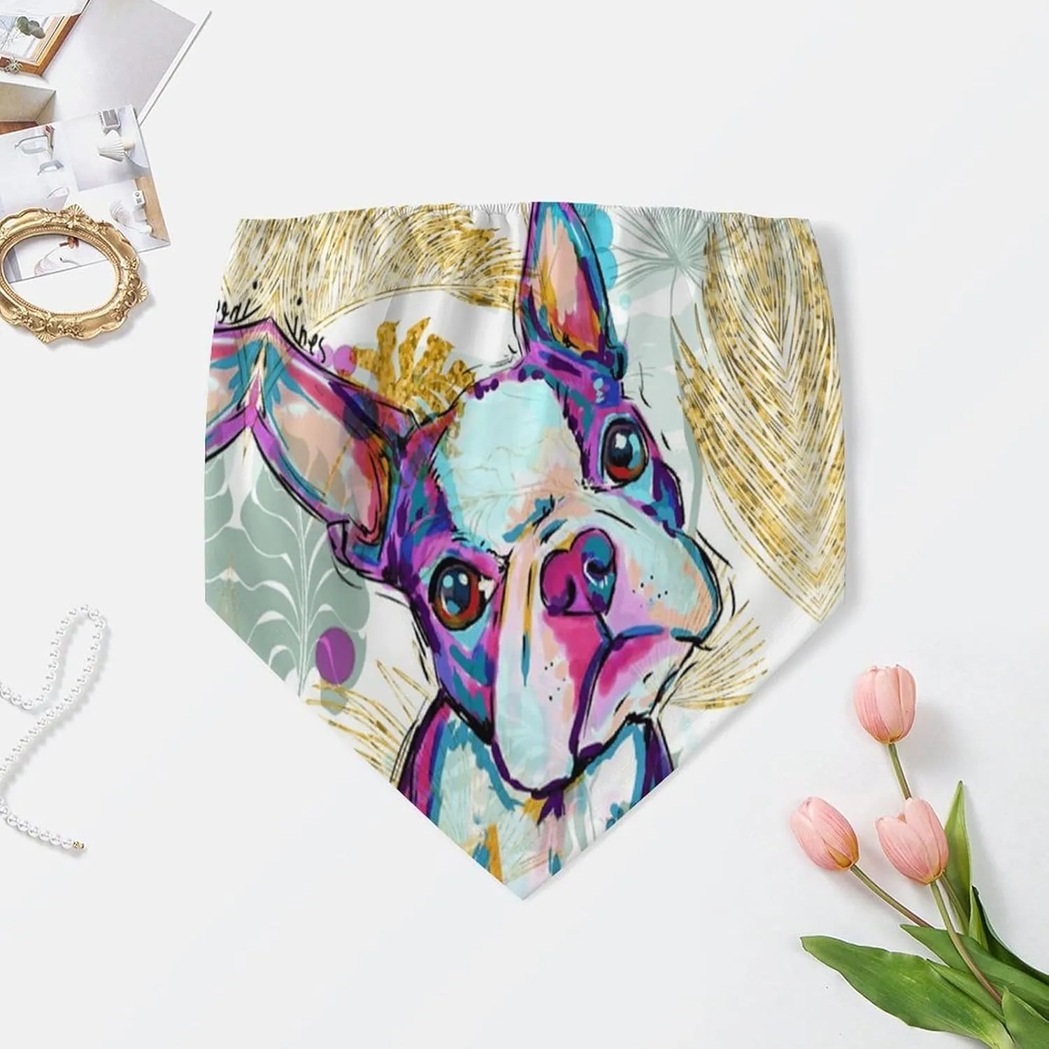 Boston Terriers Funny Strapless Bandeau Tops Basic Crop Tube with Asymmetrical Hem for Women