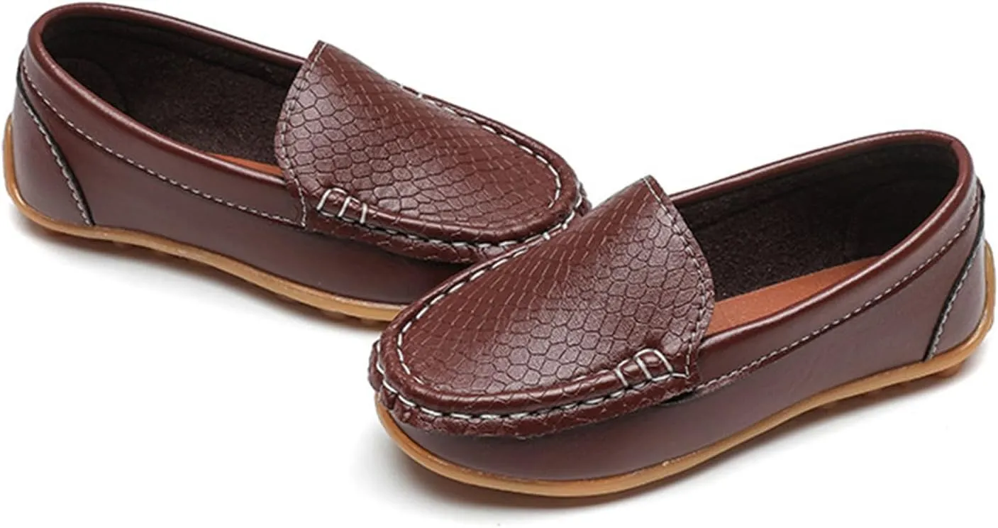 Boys Girls Loafers Dress Flats Slip-On Oxford Casual Moccasins School Walking Boat Shoes(Toddler/Little Kid/Big Kid)