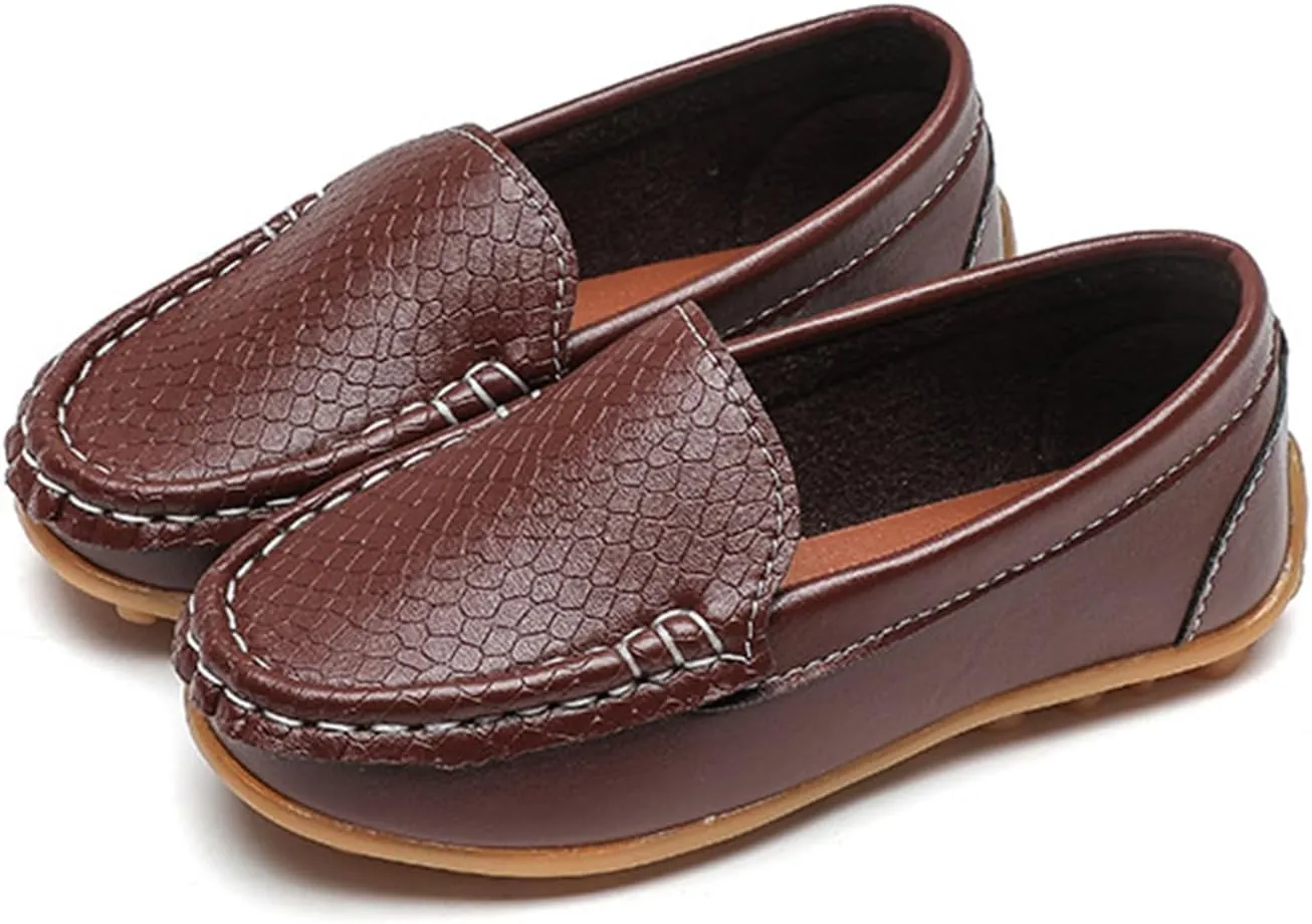 Boys Girls Loafers Dress Flats Slip-On Oxford Casual Moccasins School Walking Boat Shoes(Toddler/Little Kid/Big Kid)