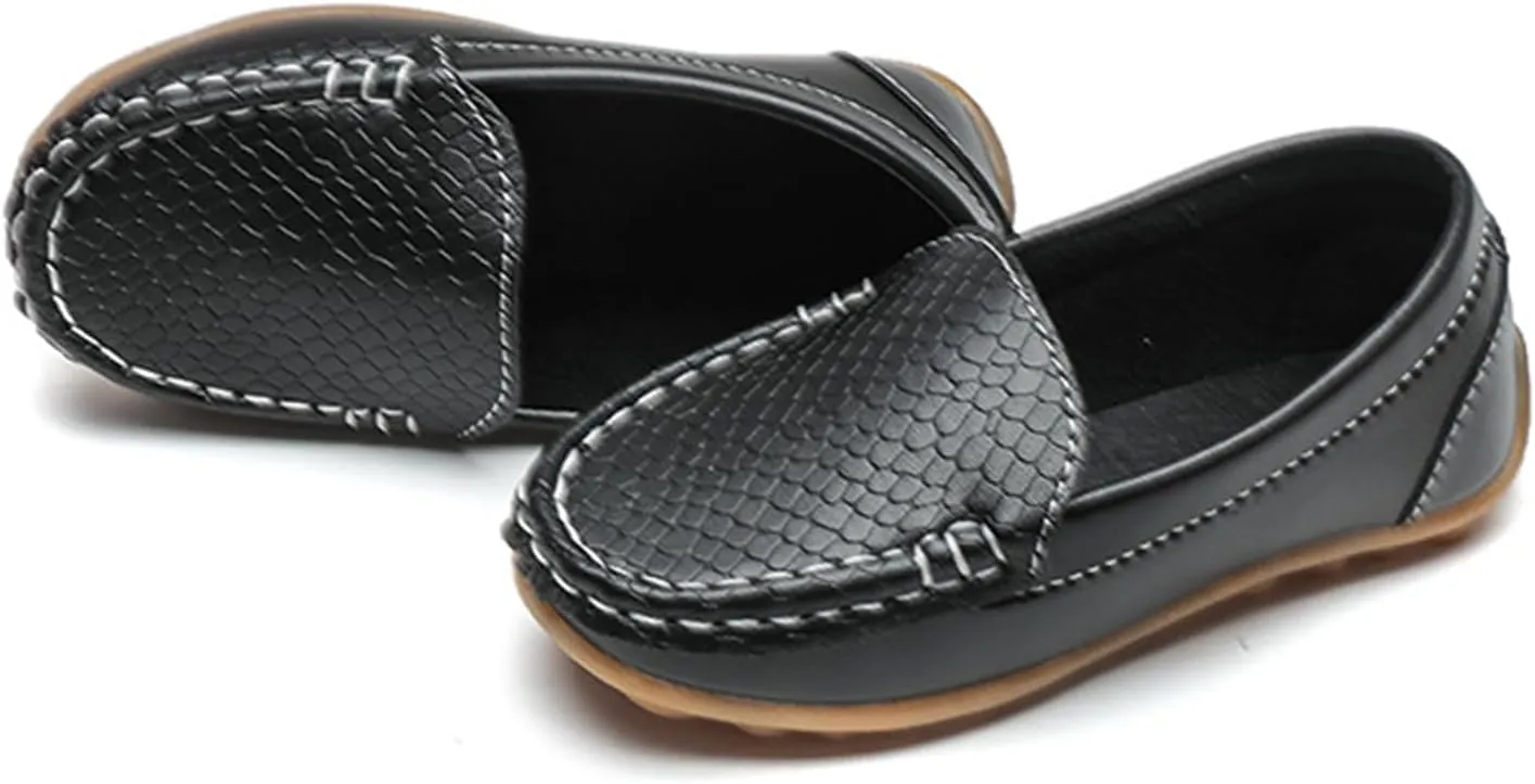 Boys Girls Loafers Dress Flats Slip-On Oxford Casual Moccasins School Walking Boat Shoes(Toddler/Little Kid/Big Kid)