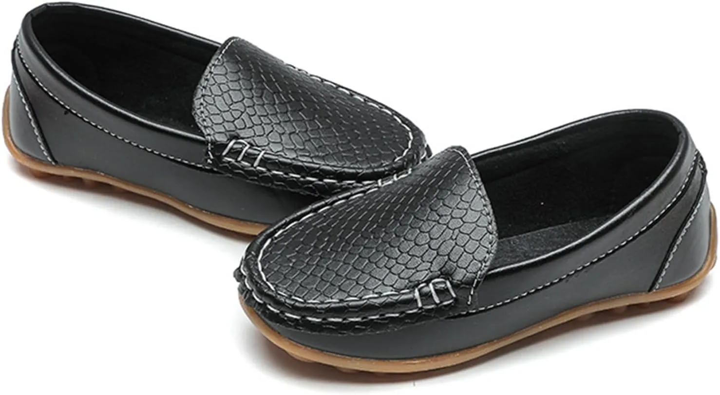 Boys Girls Loafers Dress Flats Slip-On Oxford Casual Moccasins School Walking Boat Shoes(Toddler/Little Kid/Big Kid)