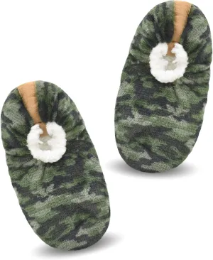 Boys House Slippers With Non Skid Bottoms, Cute Animal Slipper Socks With Grippers For Big Kids, Cozy Soft Sole Warm Fuzzy House Shoes