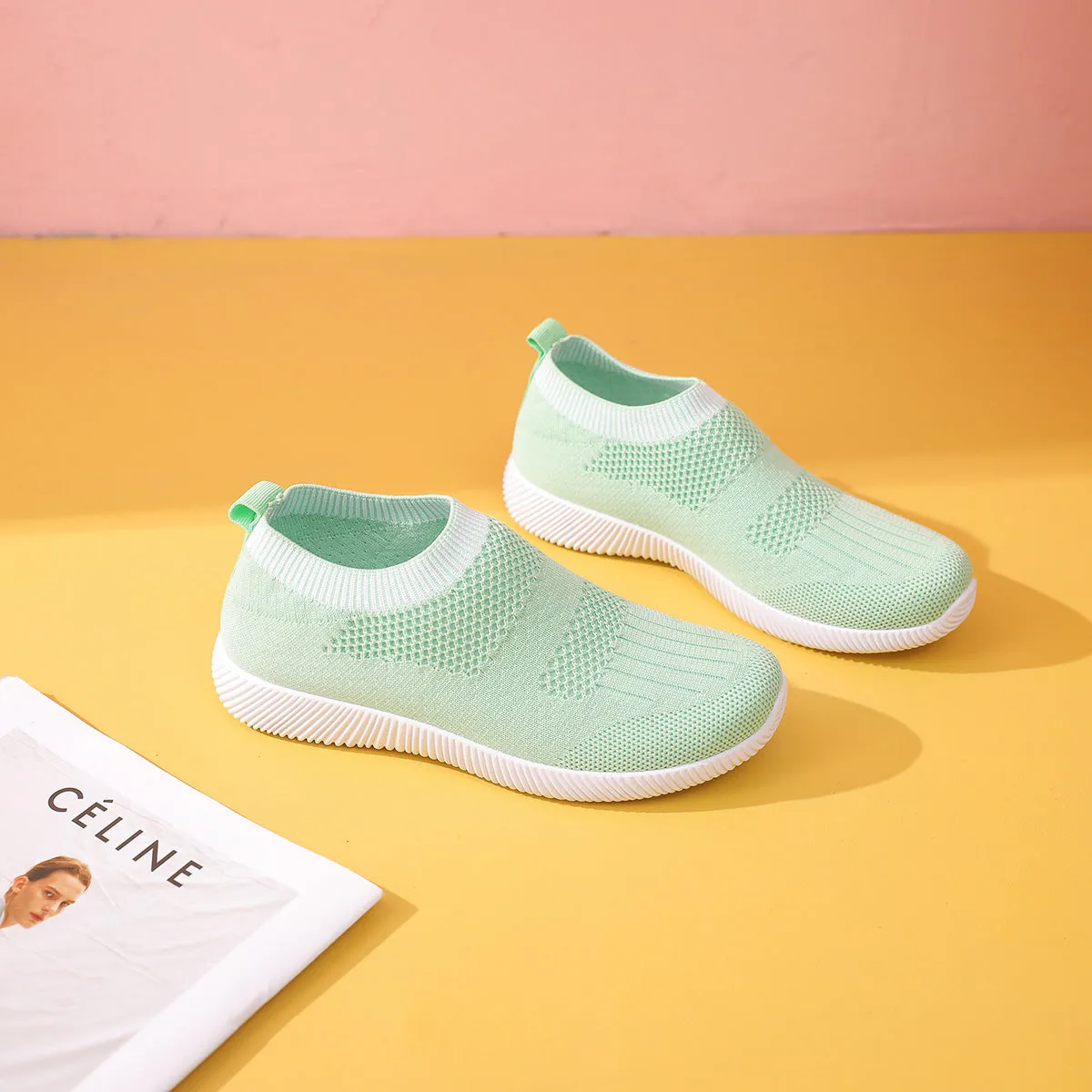 BREATHABLE EASY SLIP ON CASUAL SHOES 4552