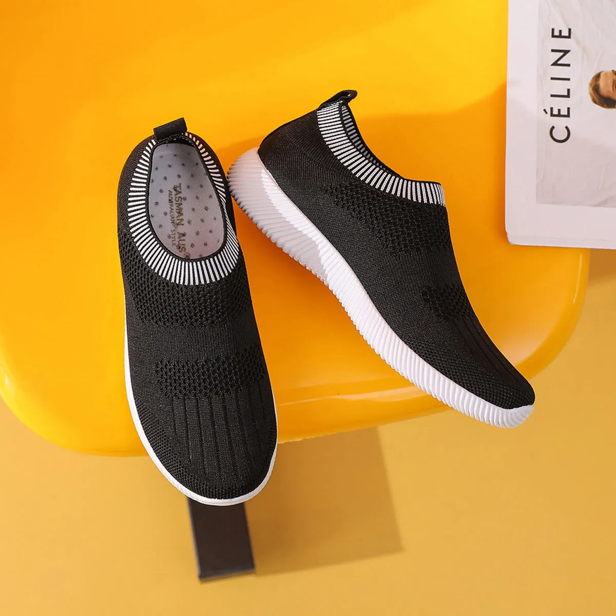 BREATHABLE EASY SLIP ON CASUAL SHOES 4552