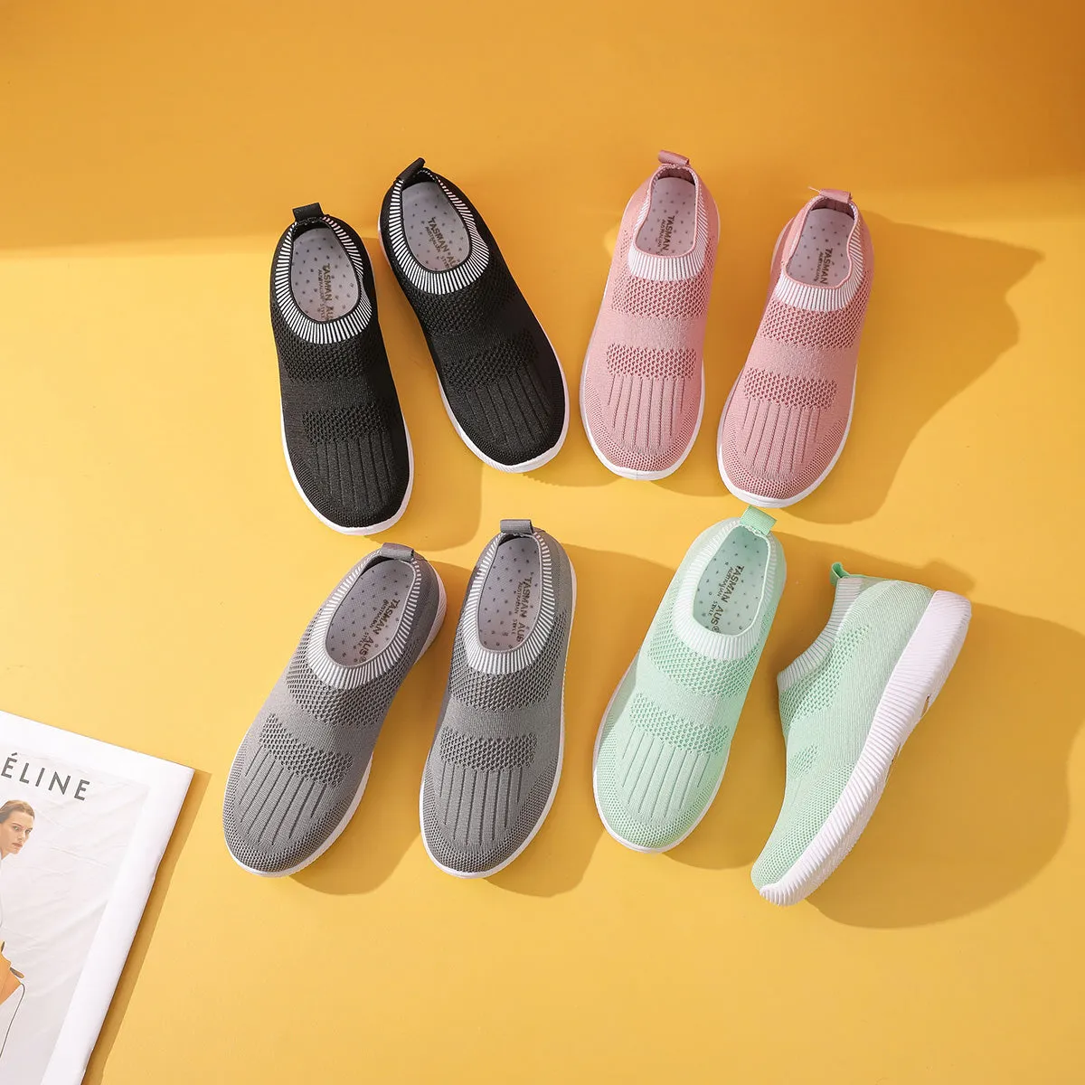 BREATHABLE EASY SLIP ON CASUAL SHOES 4552