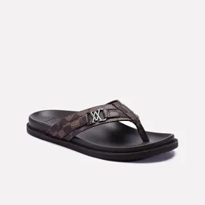Brown Comfy Flip Flops Mens 0151126
