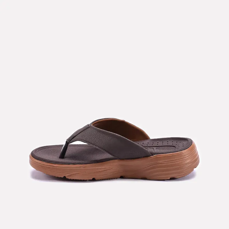 Brown Comfy Sports Slippers 0151095