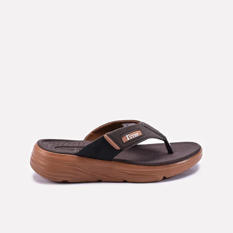 Brown Comfy Sports Slippers 0151095