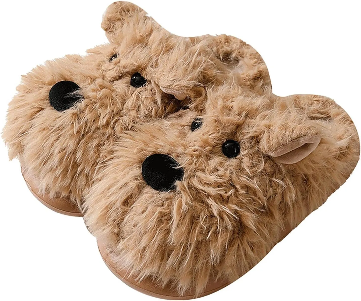 Bunny Animal Slippers for Women and Men Cute Bow Fuzzy Fluffy Comfy Funny Furry Rabbit House Slipper for Indoor Outdoor