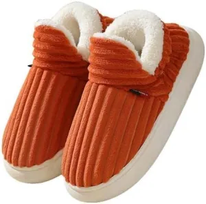 Caistre Women Men Ankle Bootie Slipper Plush Warm Indoor Outdoor Shoes Comfy Fleece Lined Memory Foam Slipper with Anti-Slip Sole