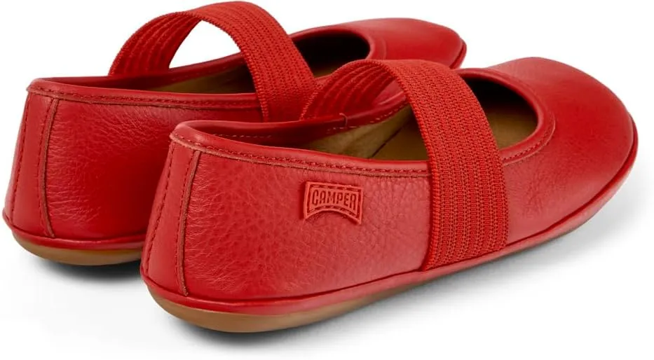 Camper Right Leather Mary Jane Flats for Girls - Ultra-Comfortable Ballerina Shoes with Comfort Footbed, Leather Lining, and Flexible Rubber Outsole