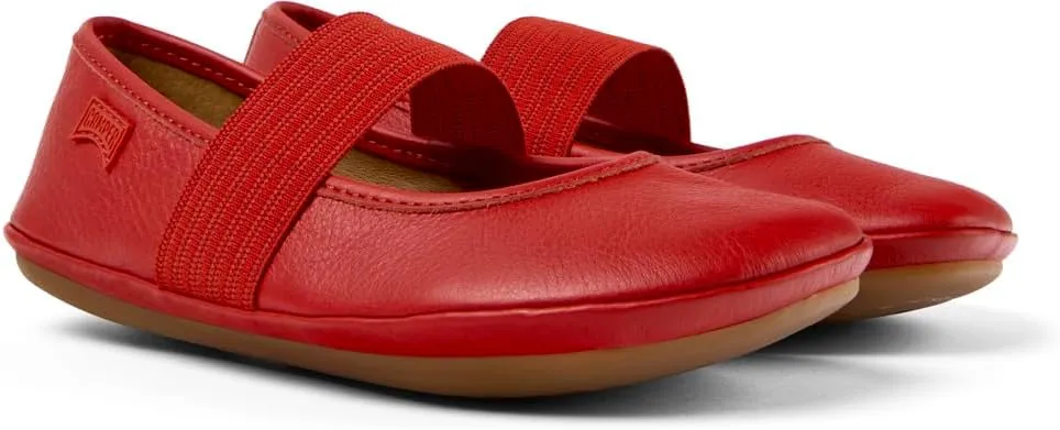 Camper Right Leather Mary Jane Flats for Girls - Ultra-Comfortable Ballerina Shoes with Comfort Footbed, Leather Lining, and Flexible Rubber Outsole