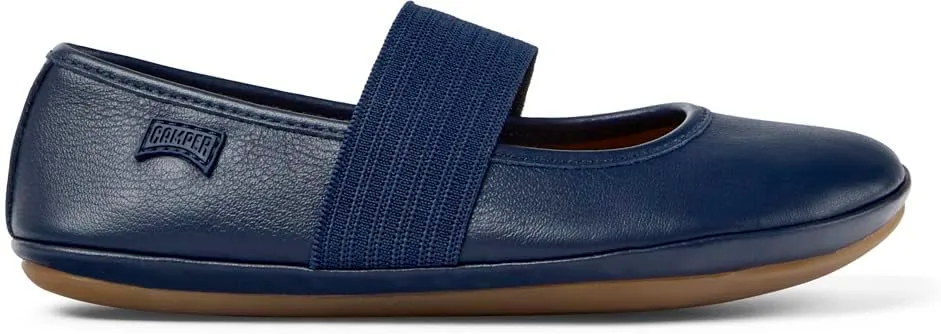 Camper Right Leather Mary Jane Flats for Girls - Ultra-Comfortable Ballerina Shoes with Comfort Footbed, Leather Lining, and Flexible Rubber Outsole
