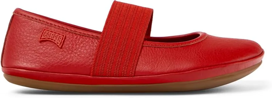 Camper Right Leather Mary Jane Flats for Girls - Ultra-Comfortable Ballerina Shoes with Comfort Footbed, Leather Lining, and Flexible Rubber Outsole