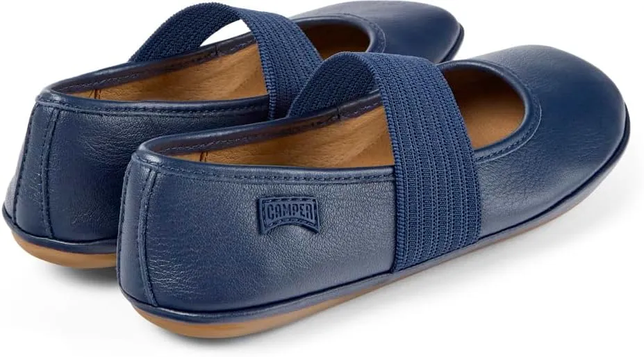 Camper Right Leather Mary Jane Flats for Girls - Ultra-Comfortable Ballerina Shoes with Comfort Footbed, Leather Lining, and Flexible Rubber Outsole