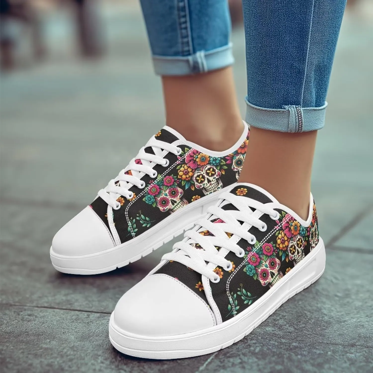 Canvas Shoes for Women Classic Mesh Breathable Lightweight Non-Slip Sneakers Slip On Tennis Walking Shoes US 5.5-13.5