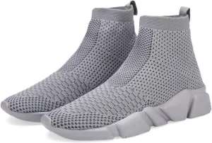 Casbeam Men's Running Knit Comfortable Lightweight Breathable Casual Sports Shoes Fashion Sneakers Slip-On Walking Shoes