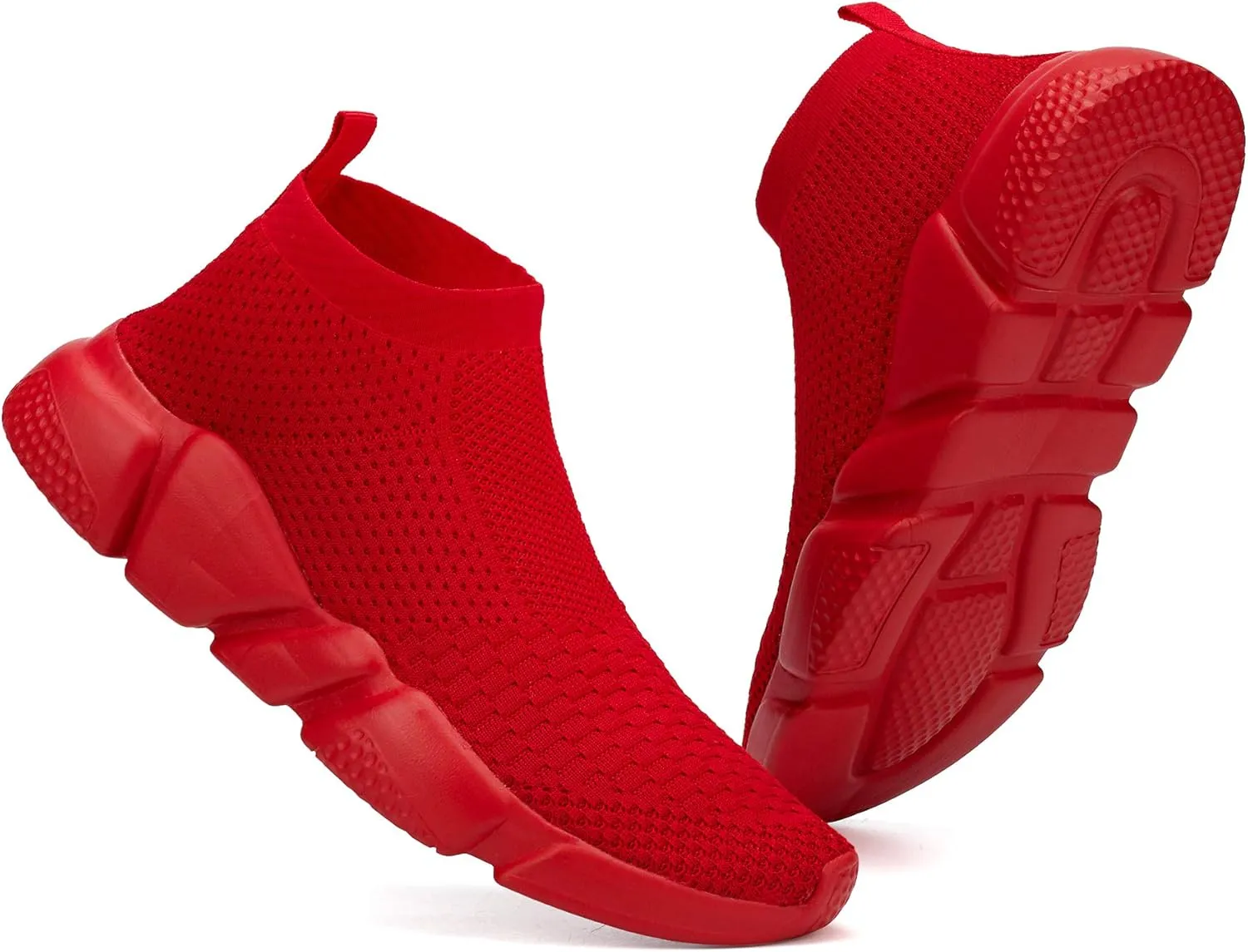 Casbeam Men's Running Knit Comfortable Lightweight Breathable Casual Sports Shoes Fashion Sneakers Slip-On Walking Shoes