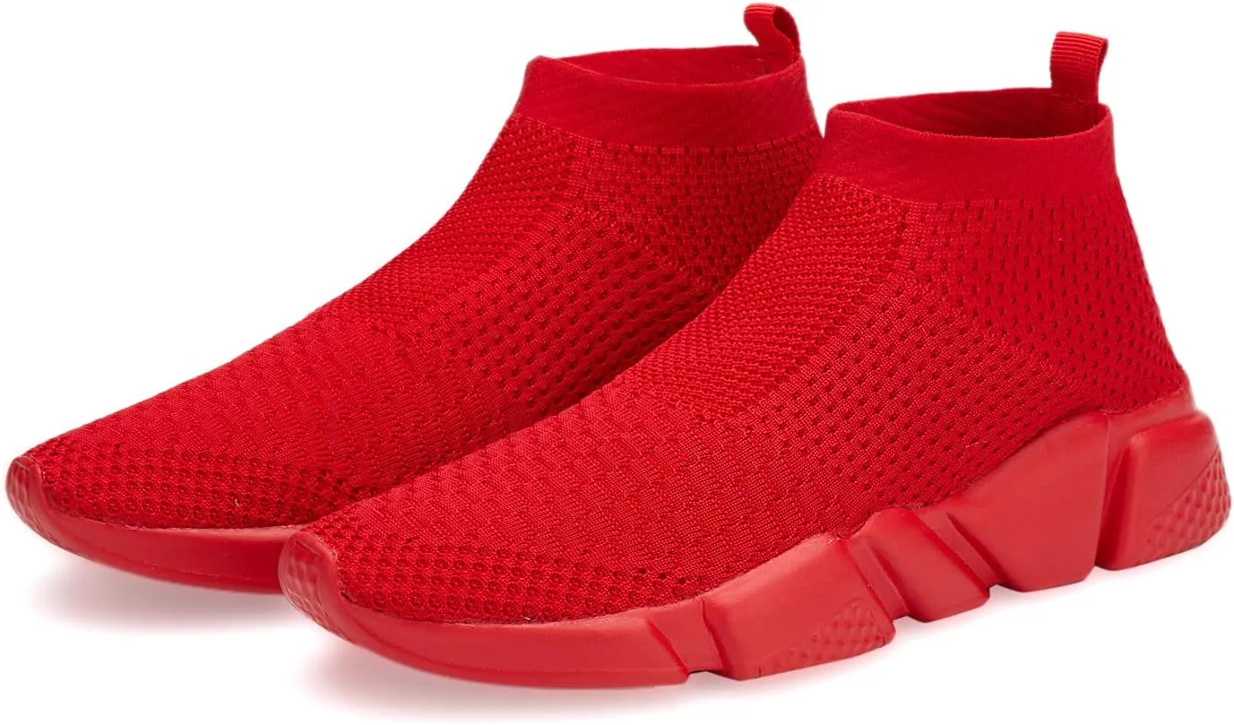 Casbeam Men's Running Knit Comfortable Lightweight Breathable Casual Sports Shoes Fashion Sneakers Slip-On Walking Shoes