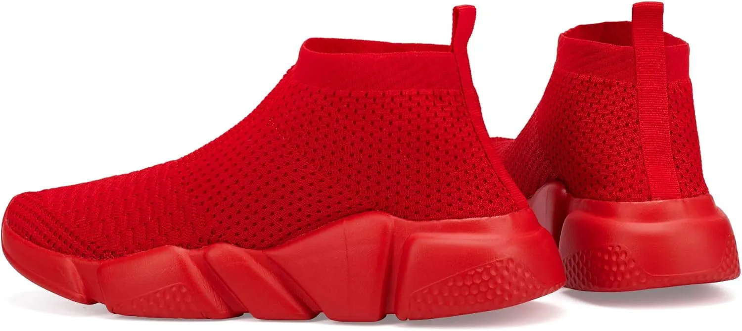 Casbeam Men's Running Knit Comfortable Lightweight Breathable Casual Sports Shoes Fashion Sneakers Slip-On Walking Shoes