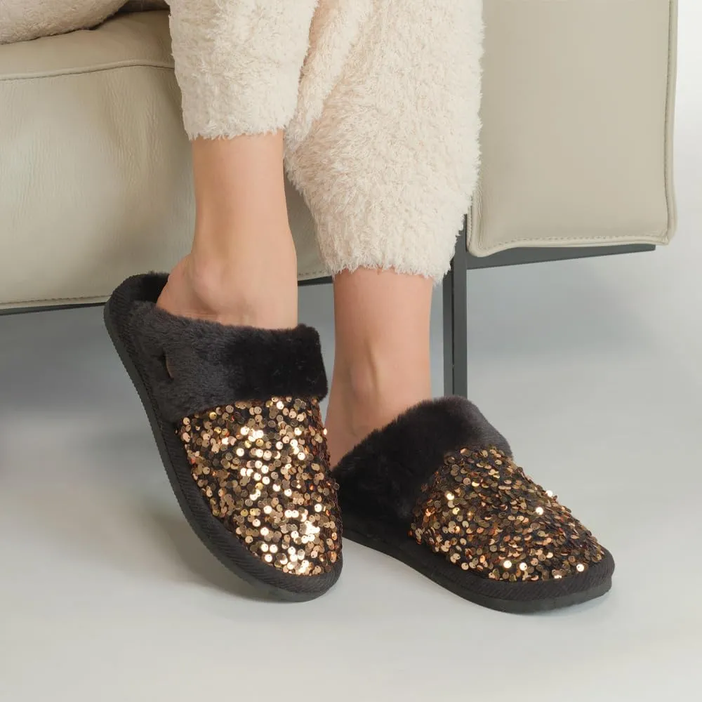 C.C Multi-Option Colorful Slip-On Slippers With Faux Fur Lining Indoor-Outdoor House For Women