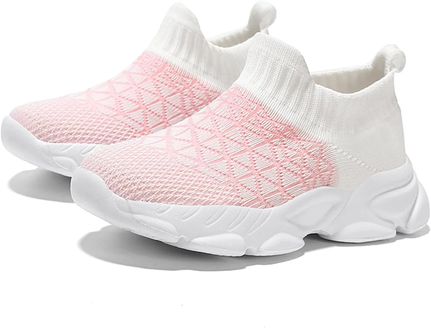 CERYTHRINA Kids Slip On Running Tennis Shoes Breathable Mesh Athletic High Top Casual Sports Walking Shoes Toddler/Little Kids/Big Kids