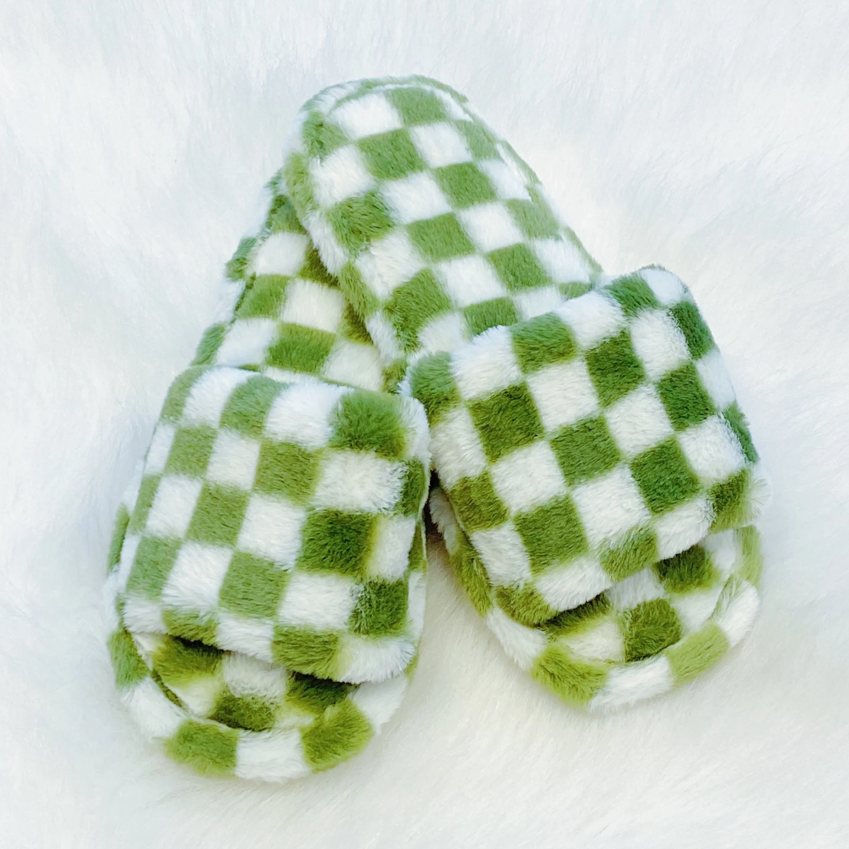 Checker Cozy Economical Slippers Sturdy Luxe Lounge