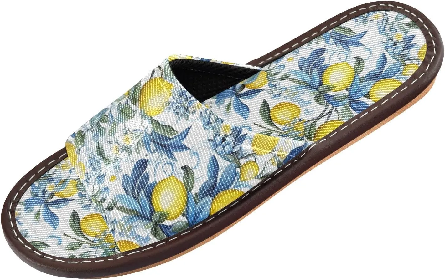 CHIFIGNO Cool Comfy House Slippers with Anti-slip Sole, Bedroom Spa Shoes Size 4-5