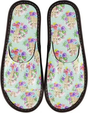 CHIFIGNO Lightweight and Soft Slip-on Spa Shoes for Guests with Anti-skid Sole Size 4-5