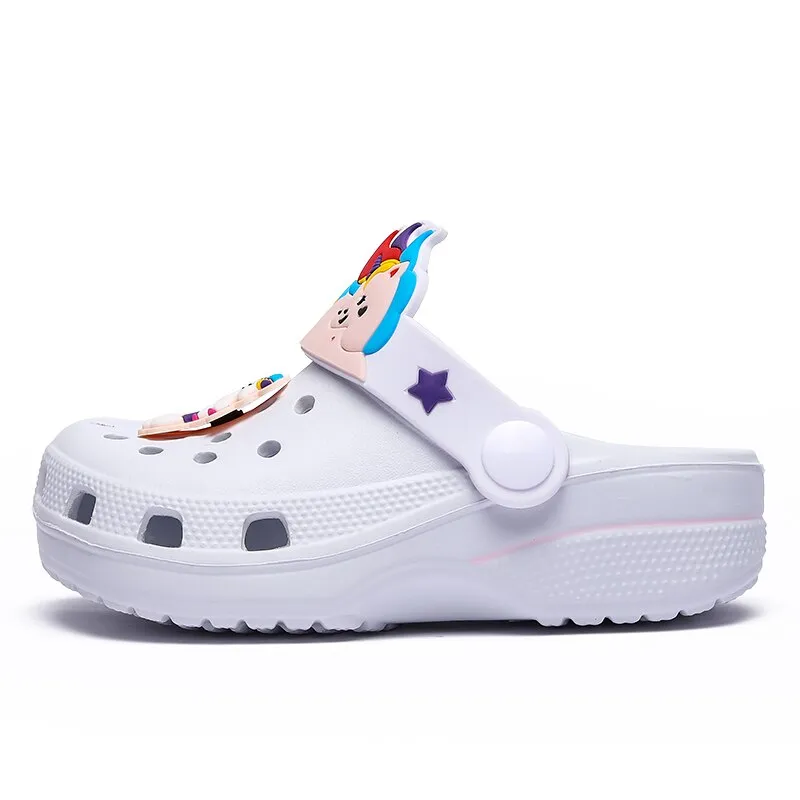 Children Slippers Girl Sandals Cute Cartoon Kid Princess Shoes Soft