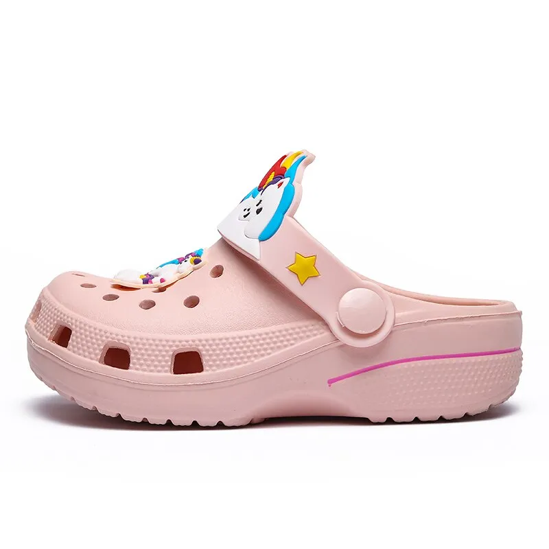 Children Slippers Girl Sandals Cute Cartoon Kid Princess Shoes Soft