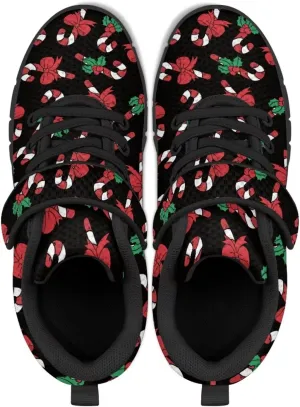 Christmas Sneakers for Girls Slip on Walking Shoes Breathable Lightweight Athletic Shoes with Hook and Loops