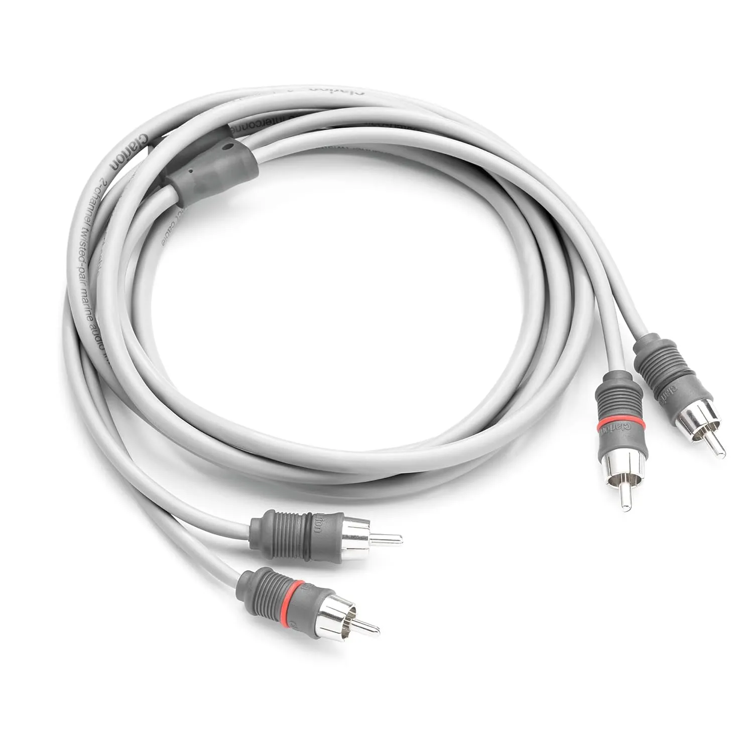 Clarion CMC-GRYAIC2-6 6' 2-Channel Marine Grade RCA Style Audio Interconnect