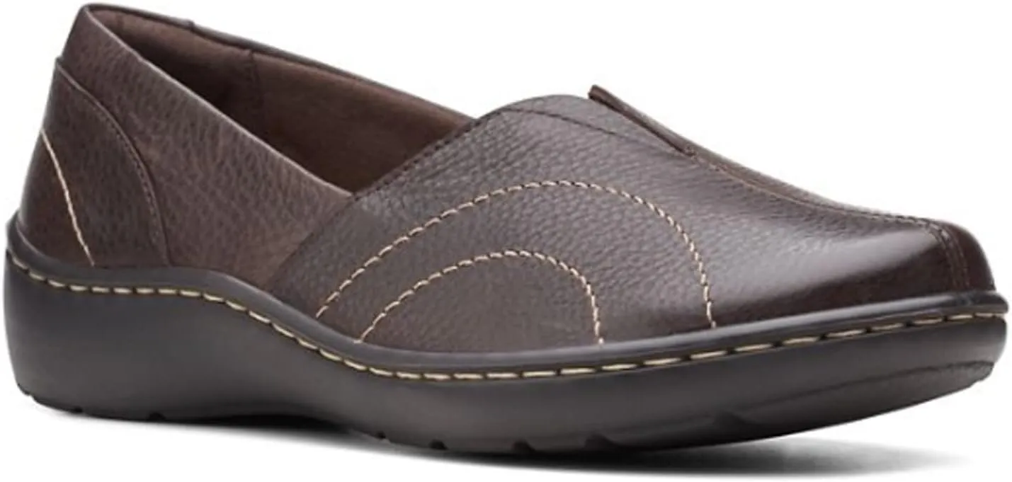 Clarks Cora Meadow Casual Slipon Womens Slip On 65 CD US Dark Brown